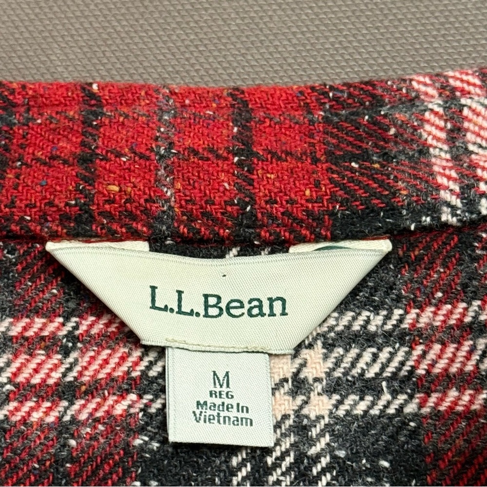 L.L. Bean Stonington Jacket‎ Wool Silk Plaid Elbow Patches Equestrian Tweed M - Picture 4 of 11